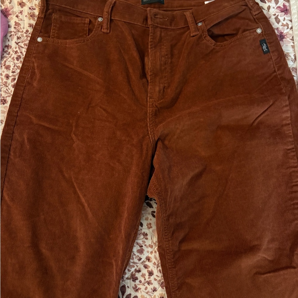 Silver Women’s Burnt Orange Corduroy Pants